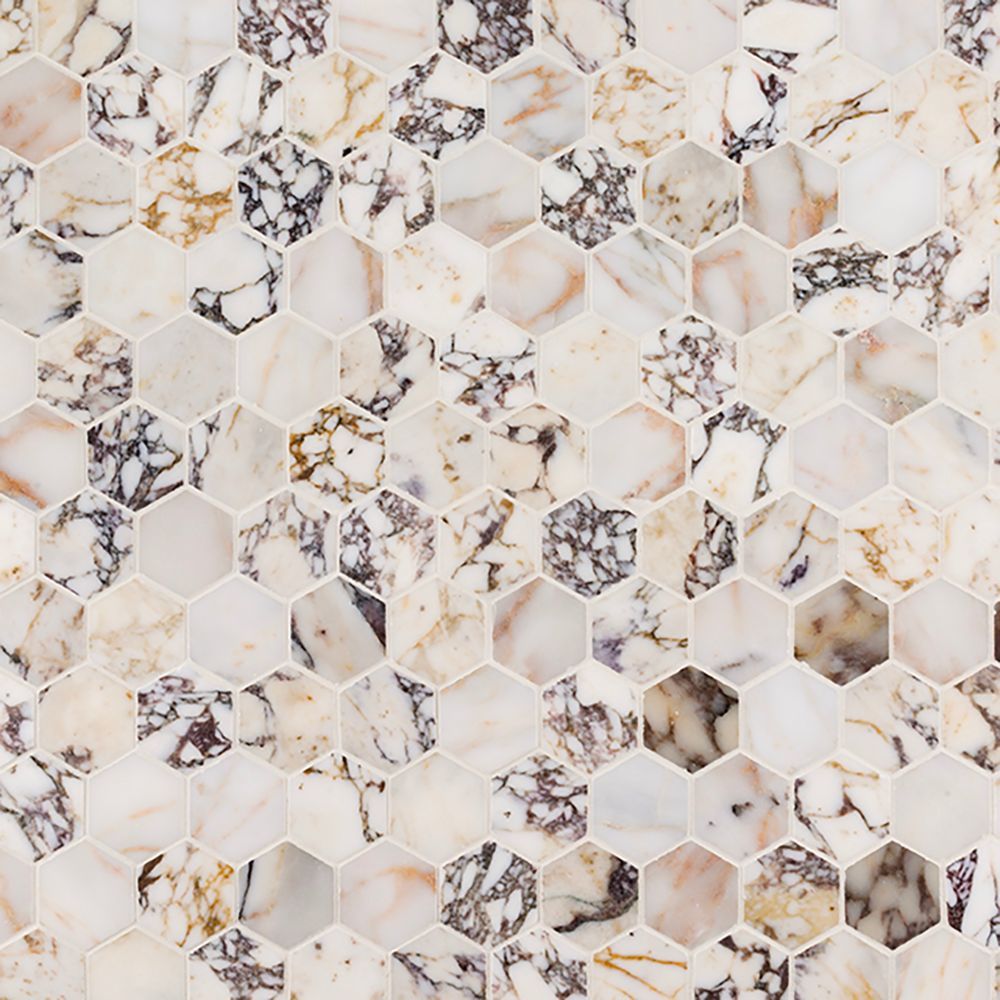 2" Hexagon Mosaic 10.25" x 11.625"