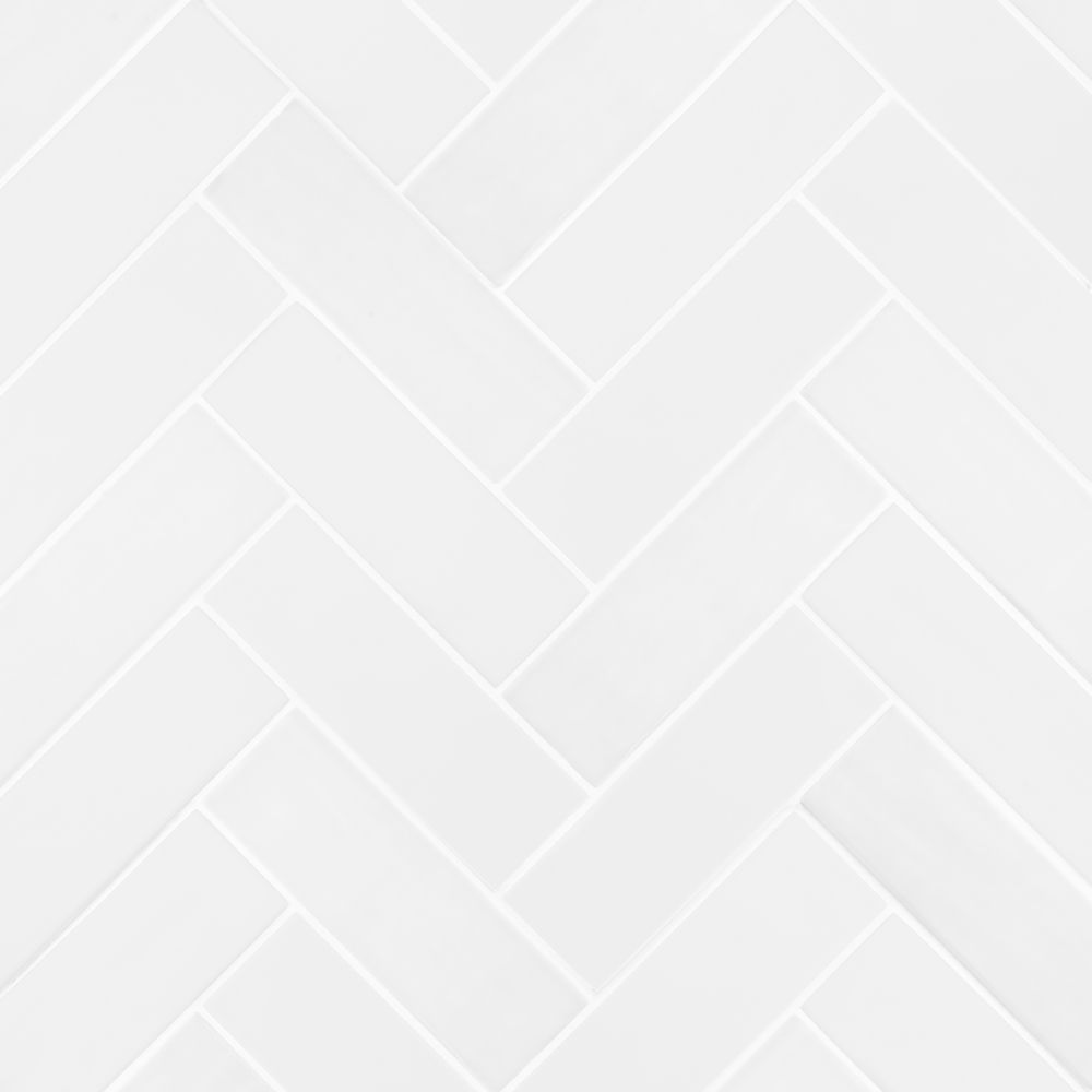 2.5" x 8" Brick Herringbone Mosaic 11.125" x 15.25"