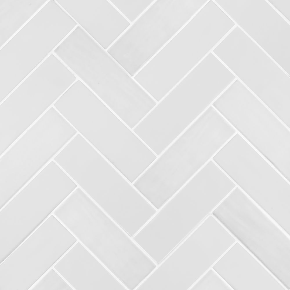 2.5" x 8" Brick Herringbone Mosaic 11.125" x 15.25"